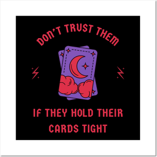 Poker Allegory: Hidden Cards = No Trust Posters and Art